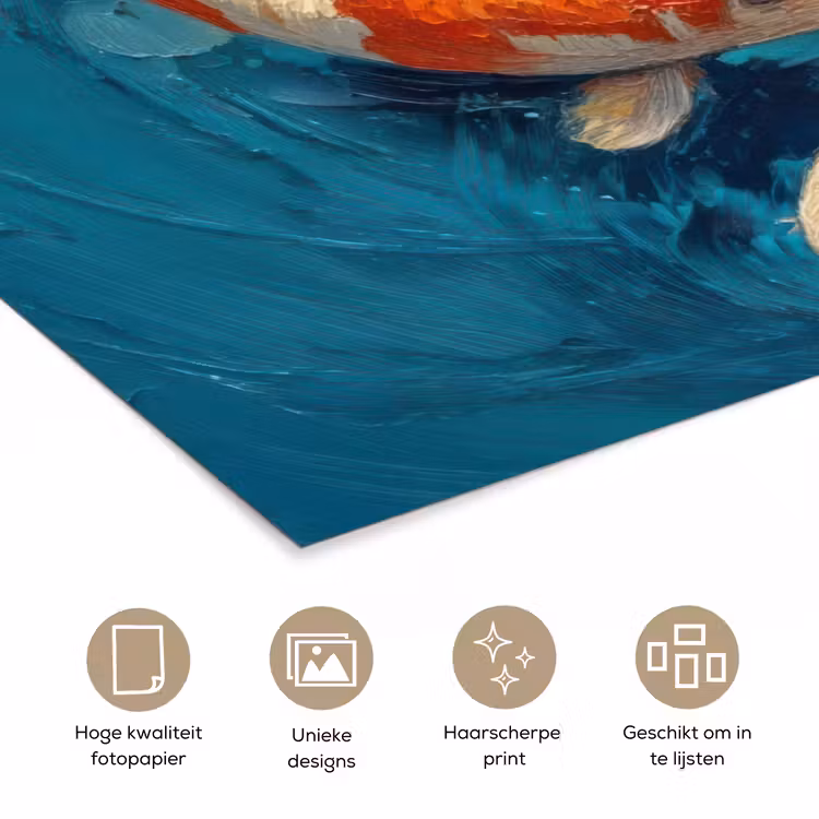 Poster – Vissen - Waterlelies - Oranje - Water — 5