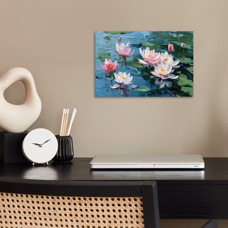 Poster – Waterlelies - Bloemen - Roze - Water — 2