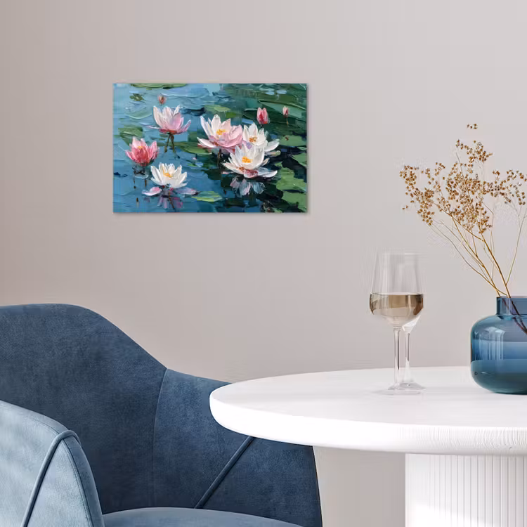 Poster – Waterlelies - Bloemen - Roze - Water — 4