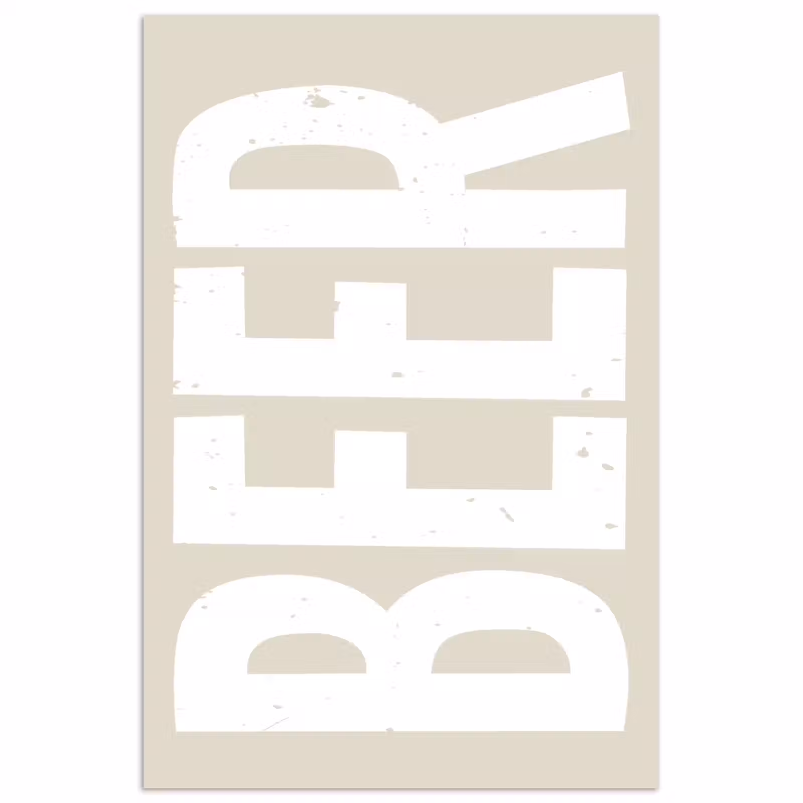 Poster – Beer - Japandi - Beige - Decoratie — 1
