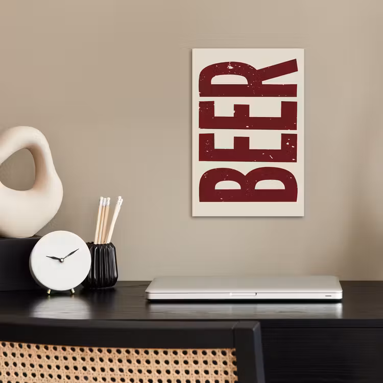 Poster – Japandi - Beer - Red - Retro — 2