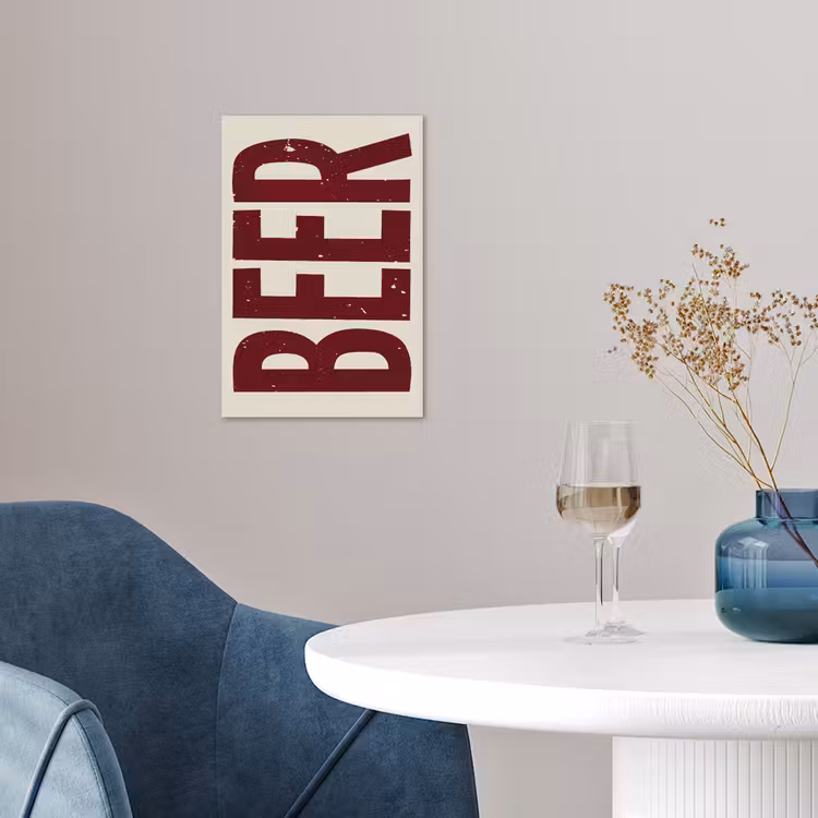 Poster – Japandi - Beer - Red - Retro — 4
