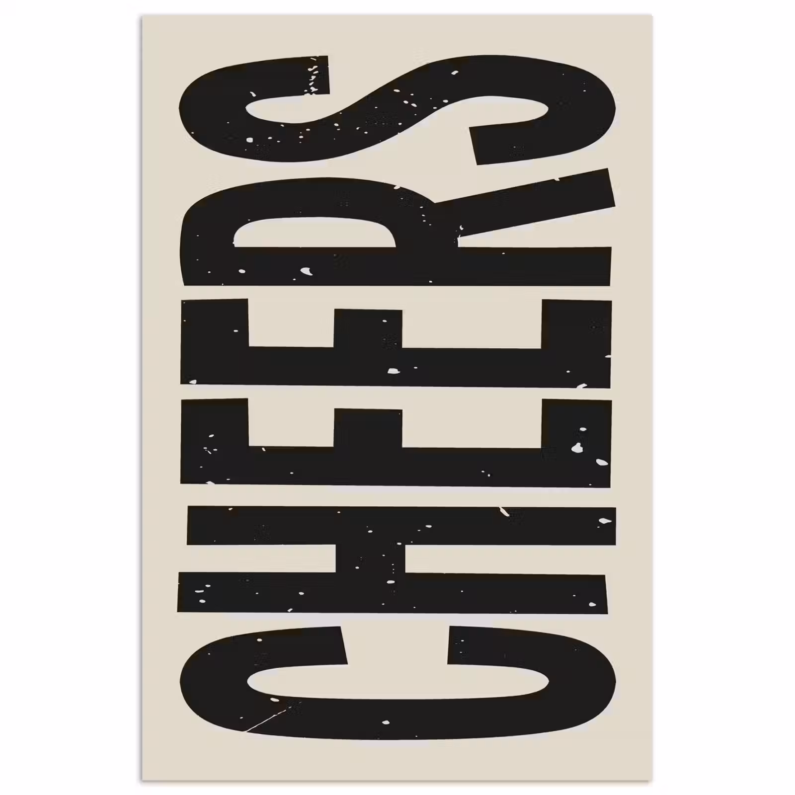 Poster – Cheers - Japandi - Zwart - Letters — 1