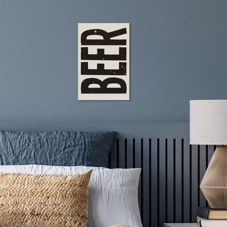 Poster – Beer - Vintage - Zwart - Beige — 3