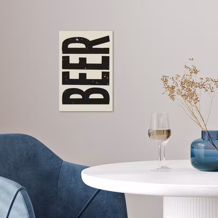Poster – Beer - Vintage - Zwart - Beige — 4