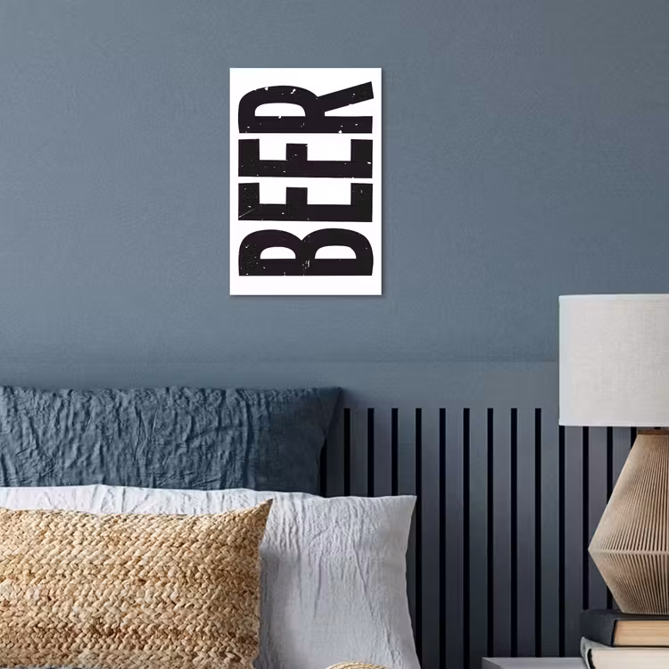 Poster – Bier - Japandi - Decoratie - Zwart — 3