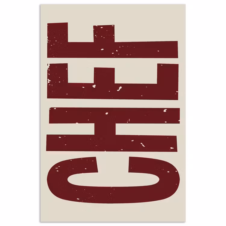Poster – Chef - Rood - Japandi - Vintage — 1