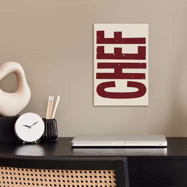 Poster – Chef - Rood - Japandi - Vintage — 2