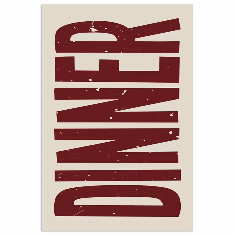 Poster – Eten - Decoratie - Rood - Vintage — 1