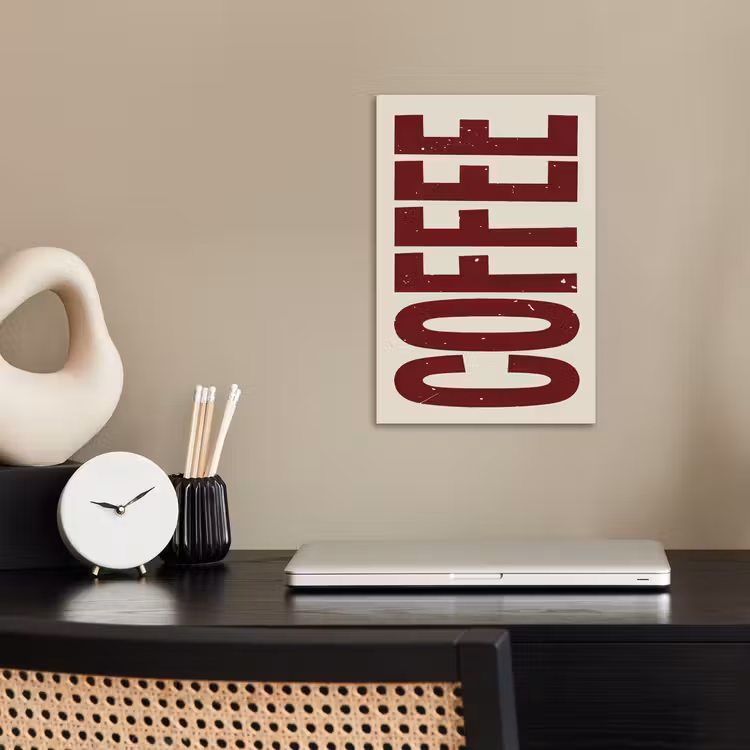Poster – Koffie -Japandi - Rood - Vintage — 2