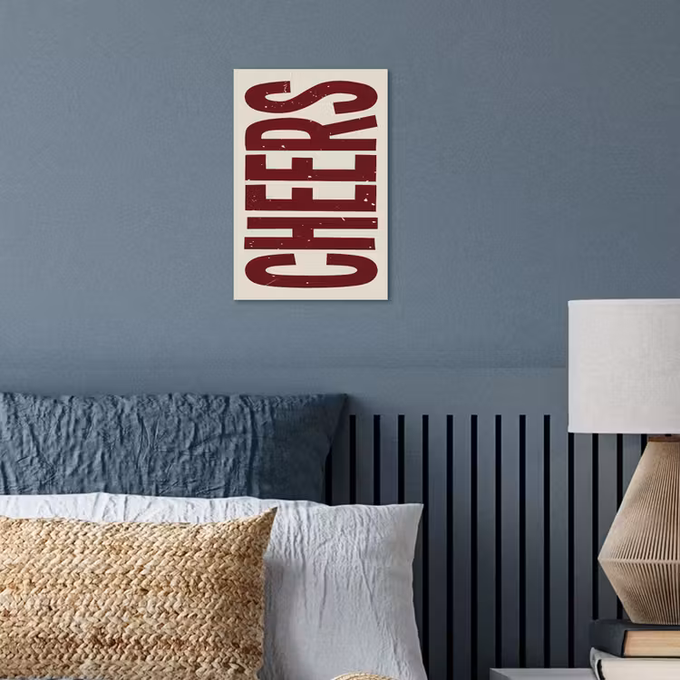 Poster – Red - Cheers - Decoratie - Beige — 3