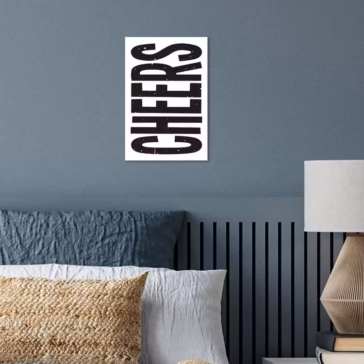 Poster – Retro - Cheers - Zwart - Decoratie — 3