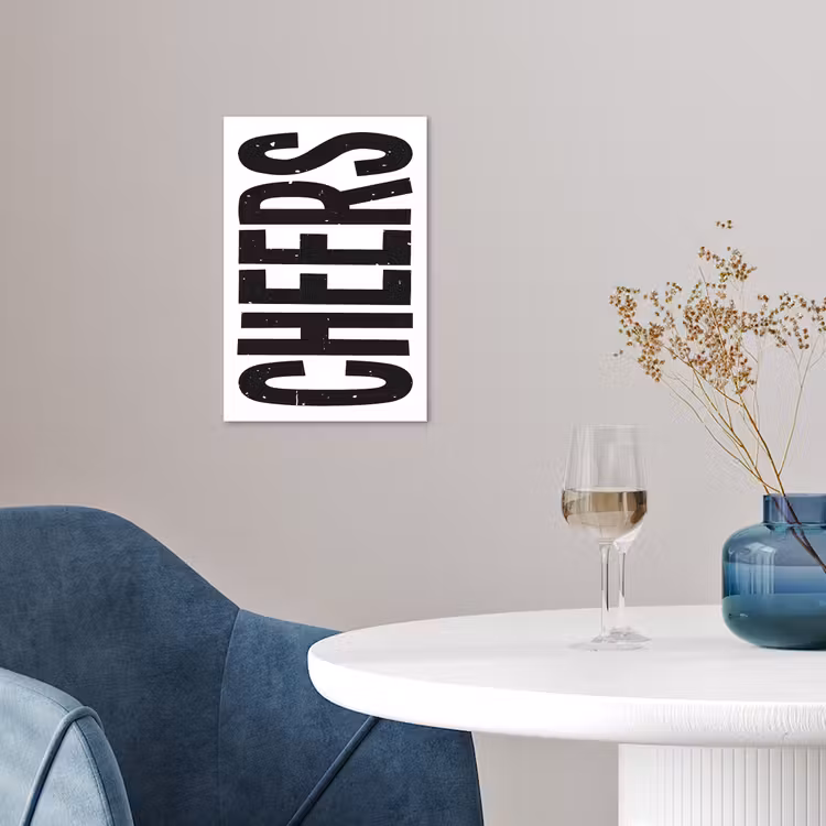 Poster – Retro - Cheers - Zwart - Decoratie — 4