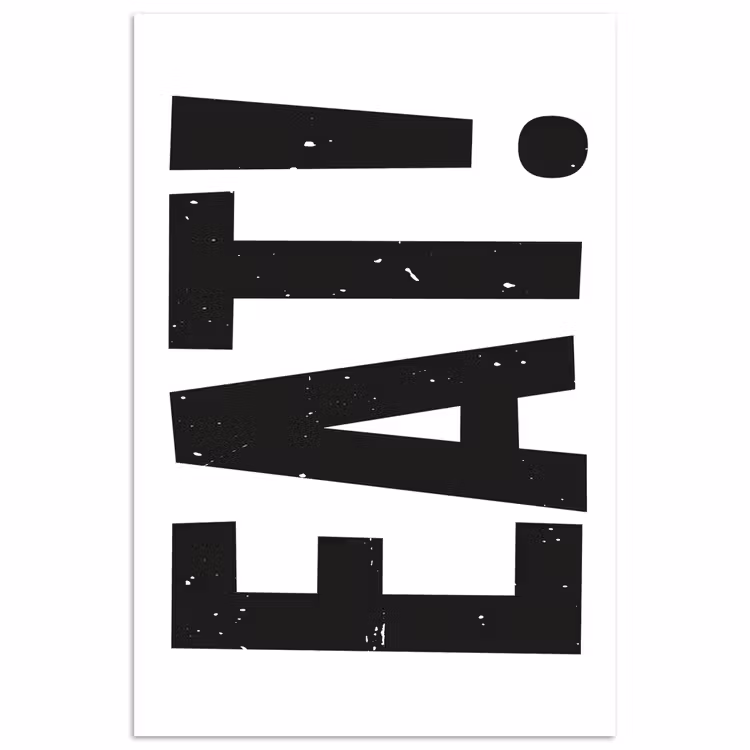 Poster – Decoratie - Eten - Zwart - Wit — 1