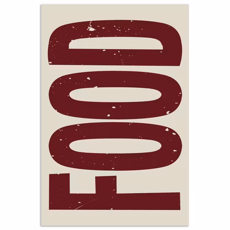 Poster – Eten - Japandi - Rood - Decoratie — 1