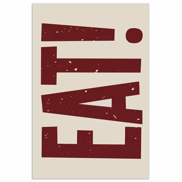 Poster – Red - Eten - Vintage - Decoratie — 1