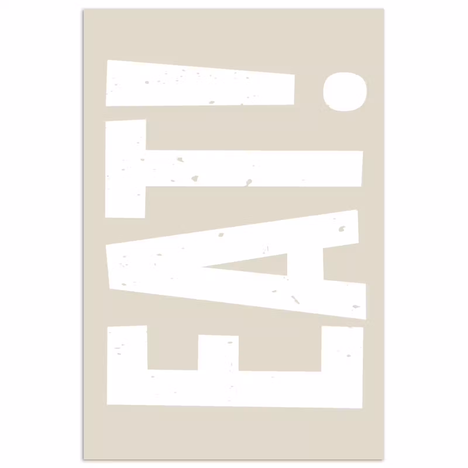 Poster – Eten - Decoratie - Beige - Wit — 1