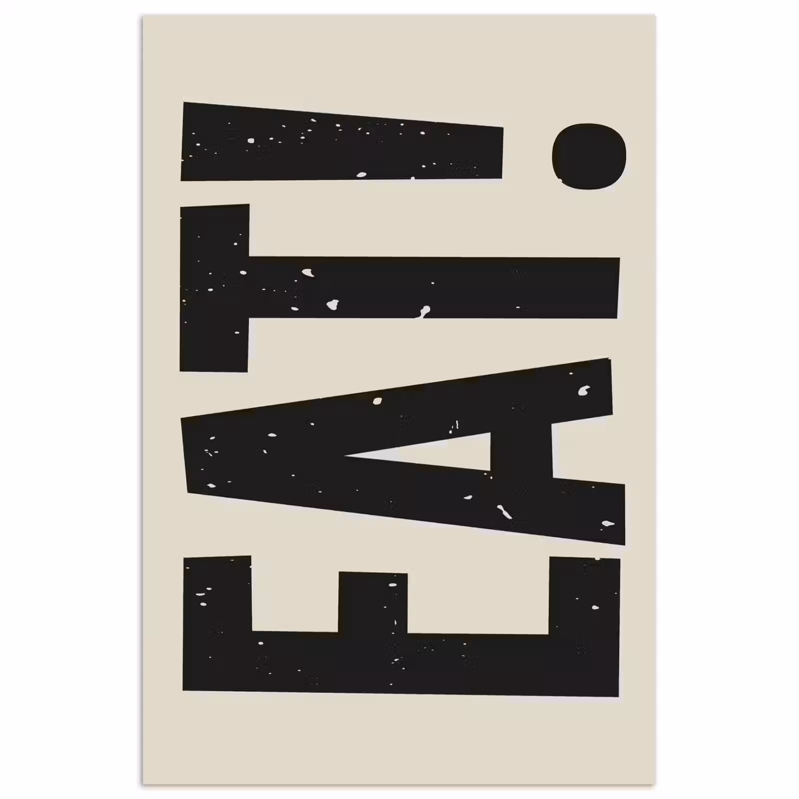 Poster – Eten - zwart - Japandi - Wit — 1