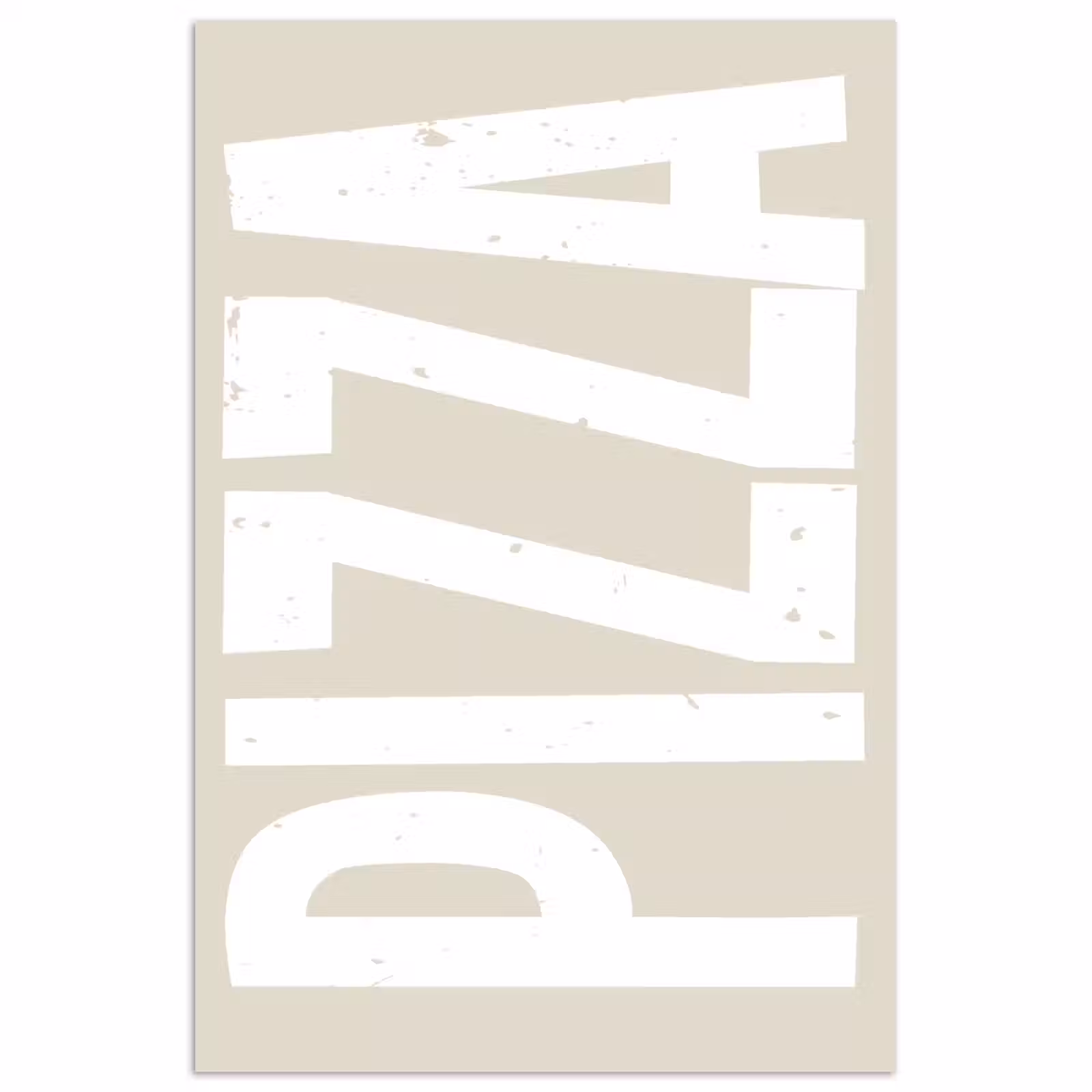 Poster – Pizza - Decoratie - Japandi - Wit — 1