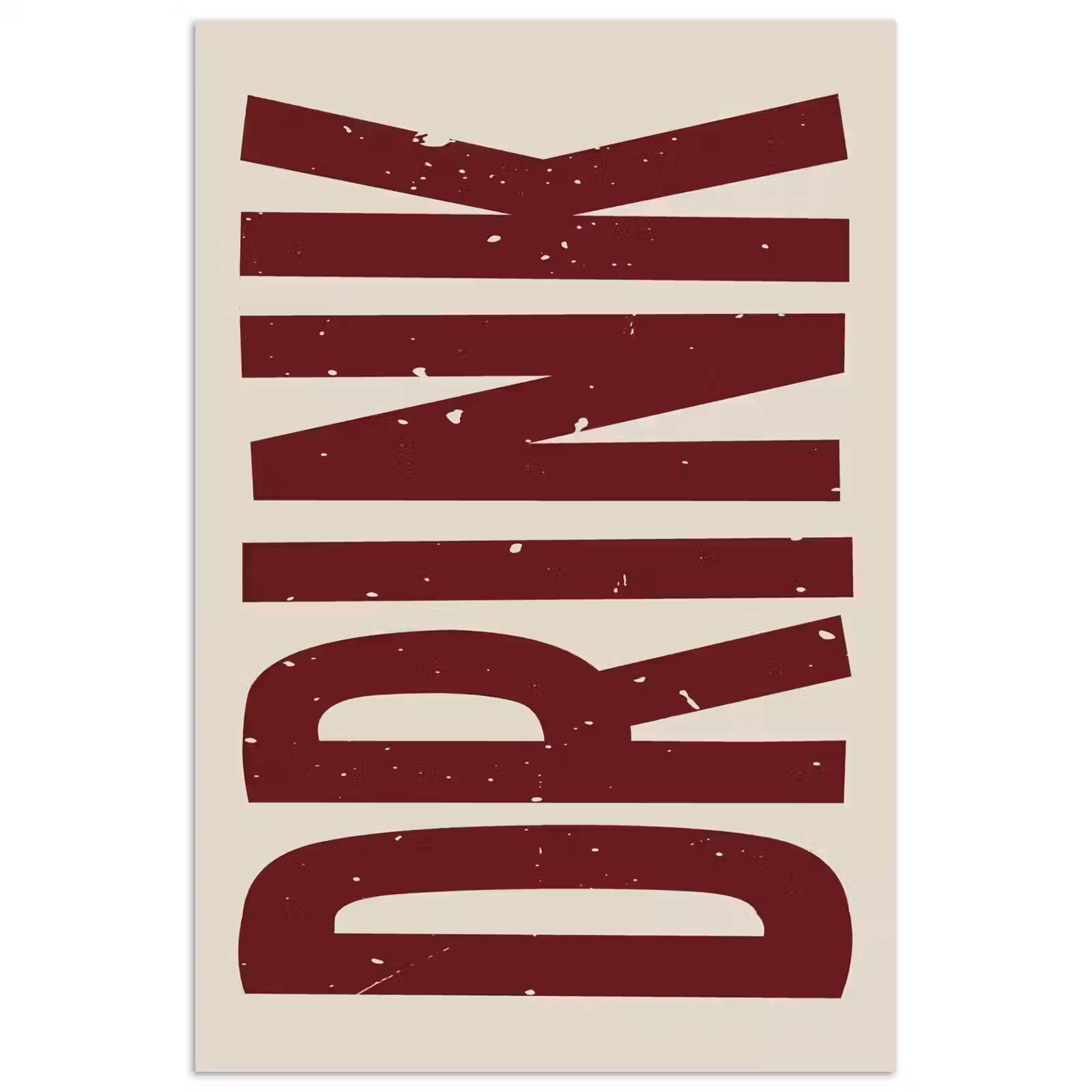 Poster – Rood - Vintage - Decoratie - Japandi — 1