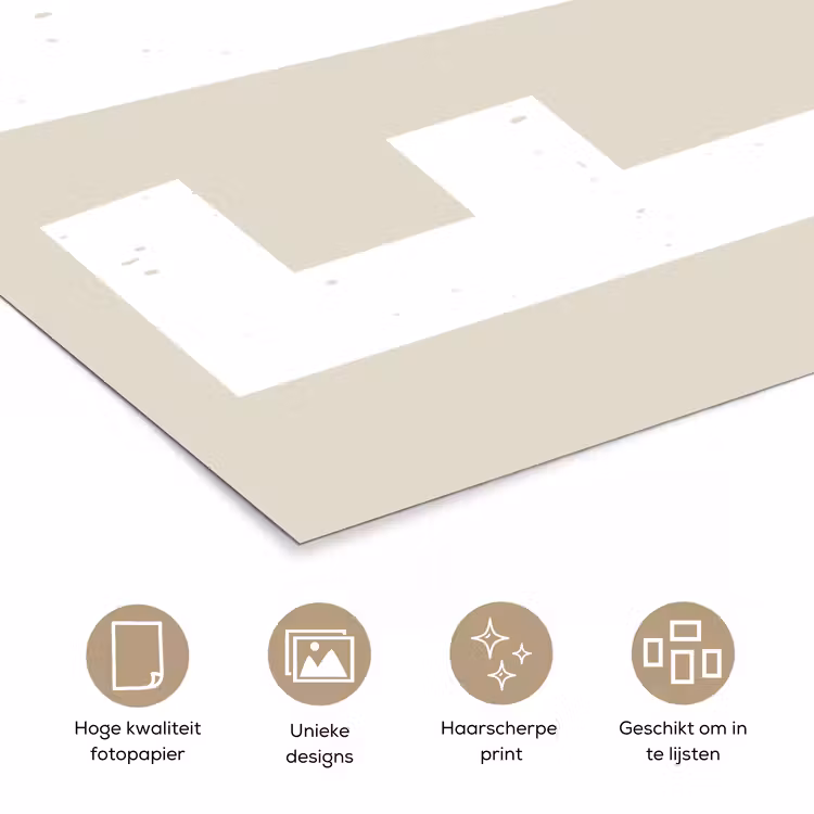 Poster – Eten - Decoratie - Beige - Wit — 5