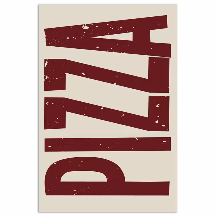 Poster – Pizza - Vintage - Decoratie - Japandi — 1
