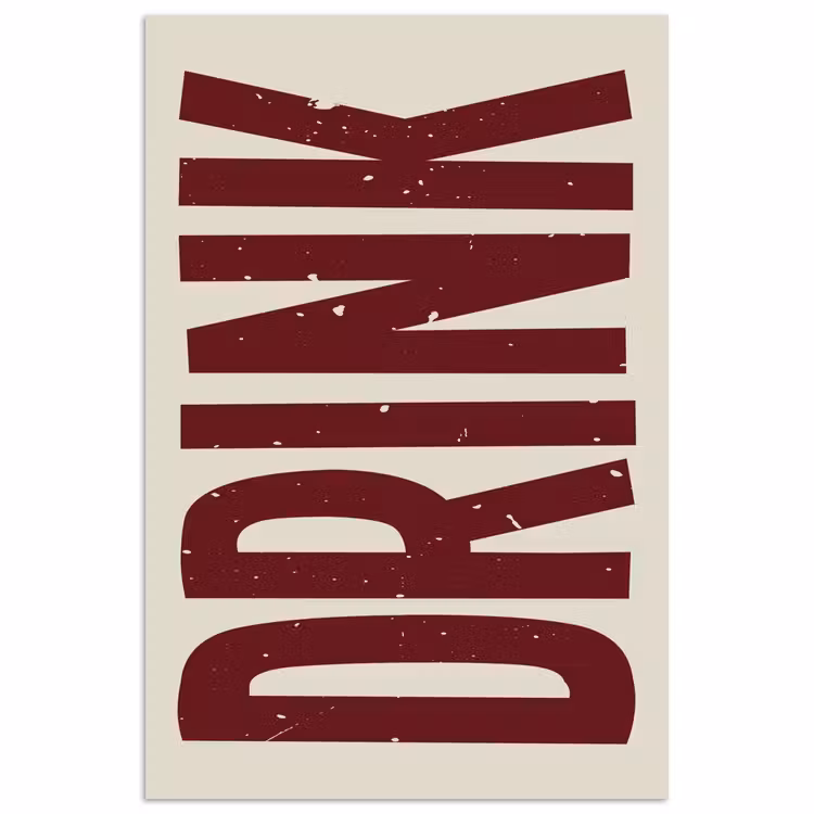 Poster – Rood - Vintage - Decoratie - Japandi — 1