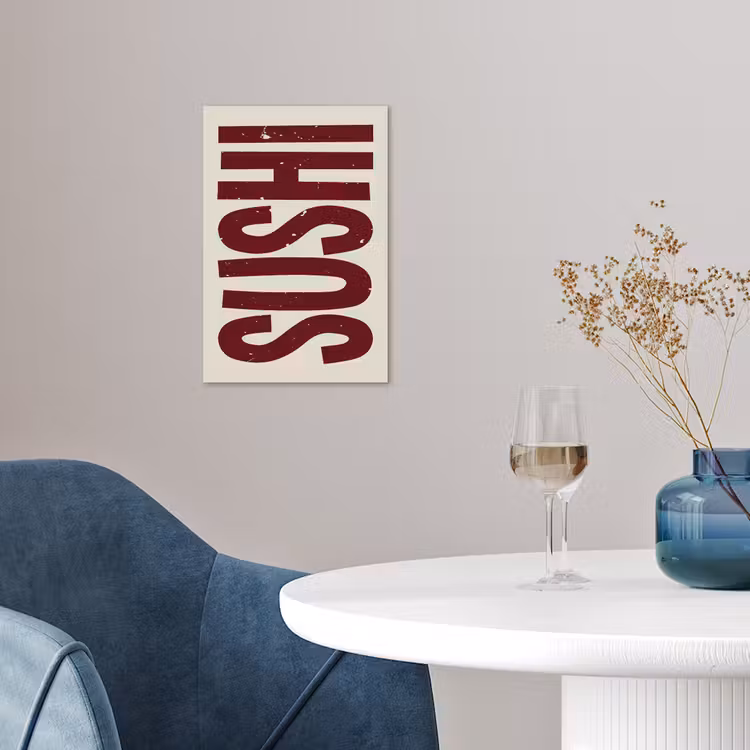 Poster – Sushi - Rood - Japandi - Decoratie — 4