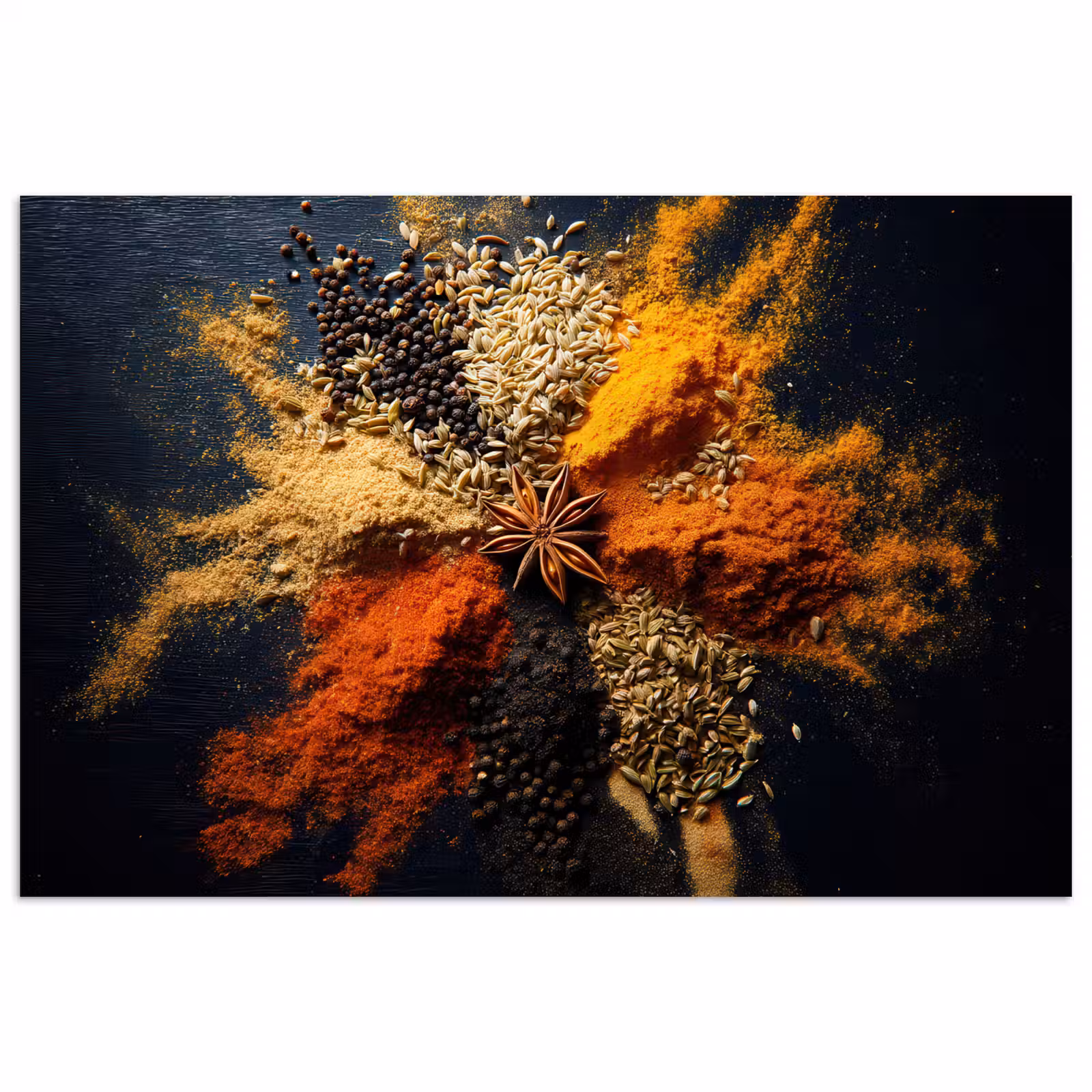Poster – Specerijen - Explosie - Oranje — 1