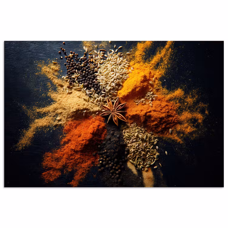 Poster – Specerijen - Explosie - Oranje