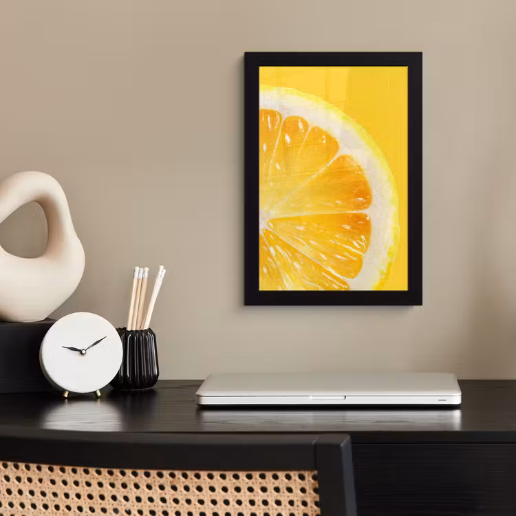 Poster met lijst - Citroen - Geel - Zonnig — 2