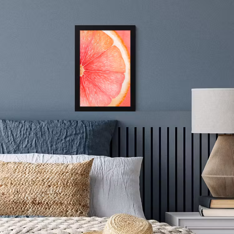 Poster met lijst - Grapefruit - Roze - Levendig — 3