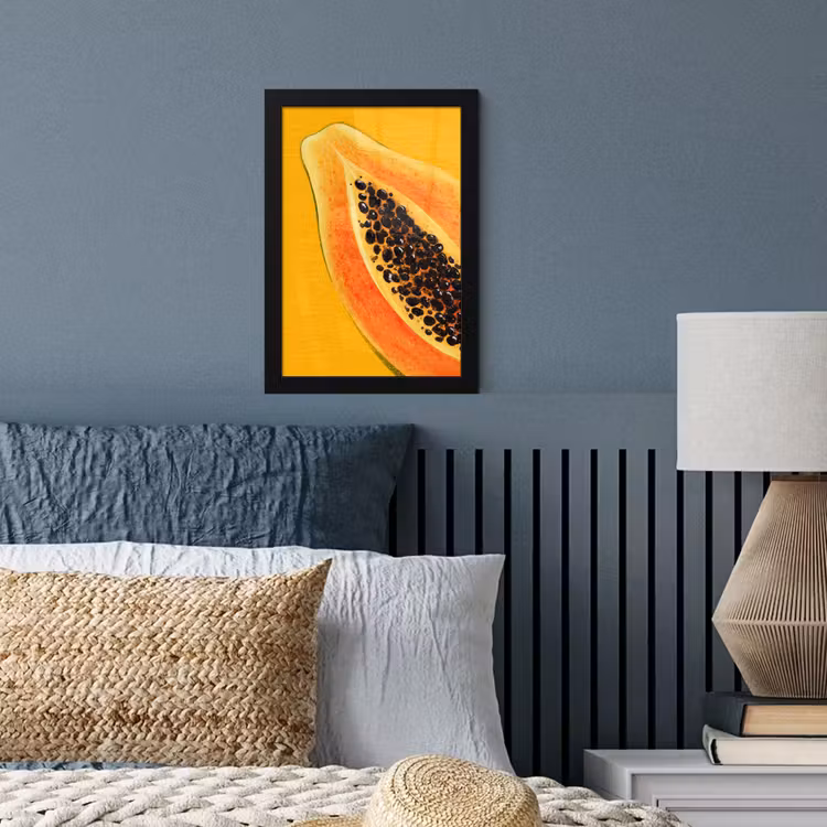 Poster met lijst - Papaja - Oranje - Topisch — 3