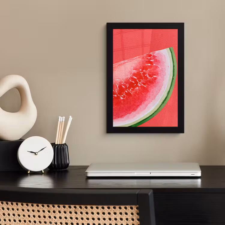 Poster met lijst - Watermeloen - Rood - Zomers — 2