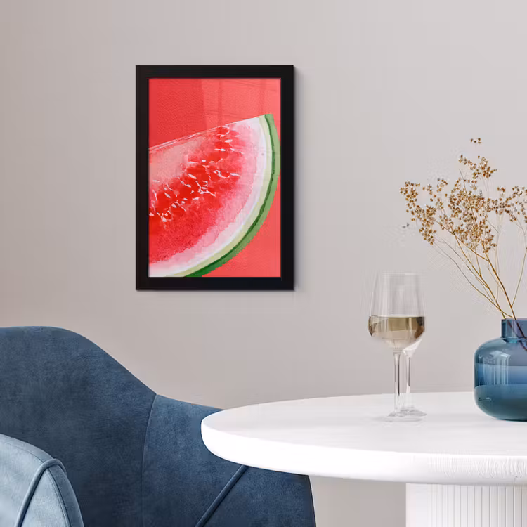 Poster met lijst - Watermeloen - Rood - Zomers — 4