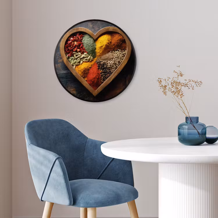 Ronde fotolijst - Houten - Hart - Kleurrijke - Specerijen — 4