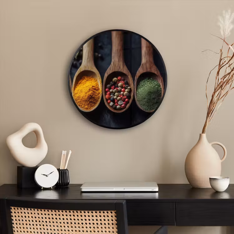 Ronde fotolijst - Houten - Lepels - Specerijen - Kruiden — 3