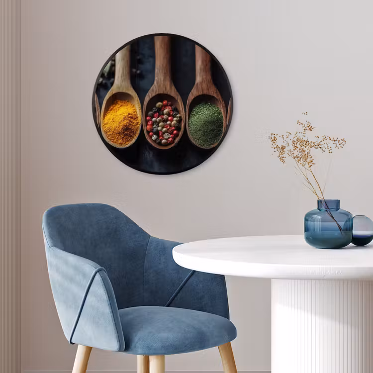 Ronde fotolijst - Houten - Lepels - Specerijen - Kruiden — 4