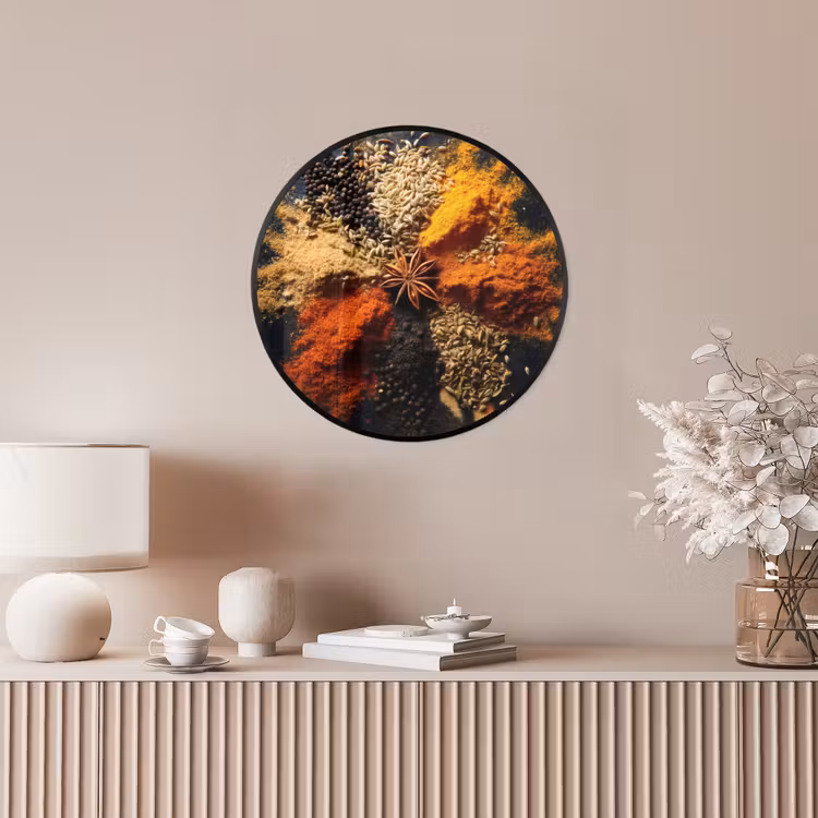 Ronde fotolijst - Specerijen - Explosie - Oranje — 5