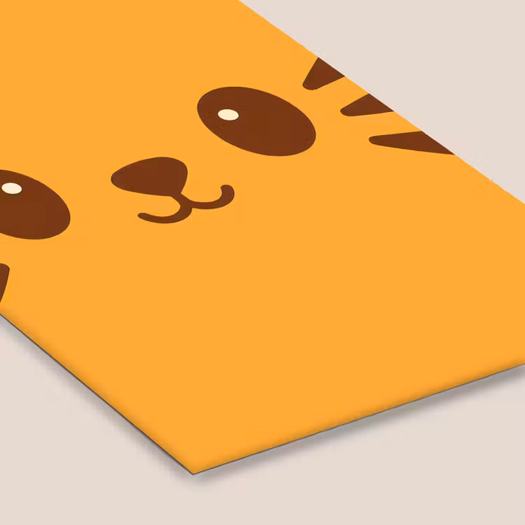 Poster met lijst - Kat - Simplistisch - Oranje - Vrolijk — 7