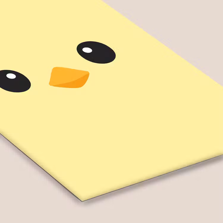 Poster met lijst - Kuiken - Vrolijk - Geel - Minimalistisch — 7