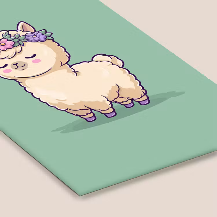 Poster met lijst - Alpaca - Groen - Bloemendiadeem — 7
