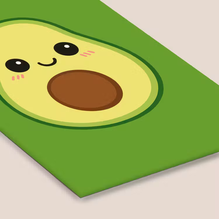 Poster met lijst - Avocado met Gezicht Groen — 7