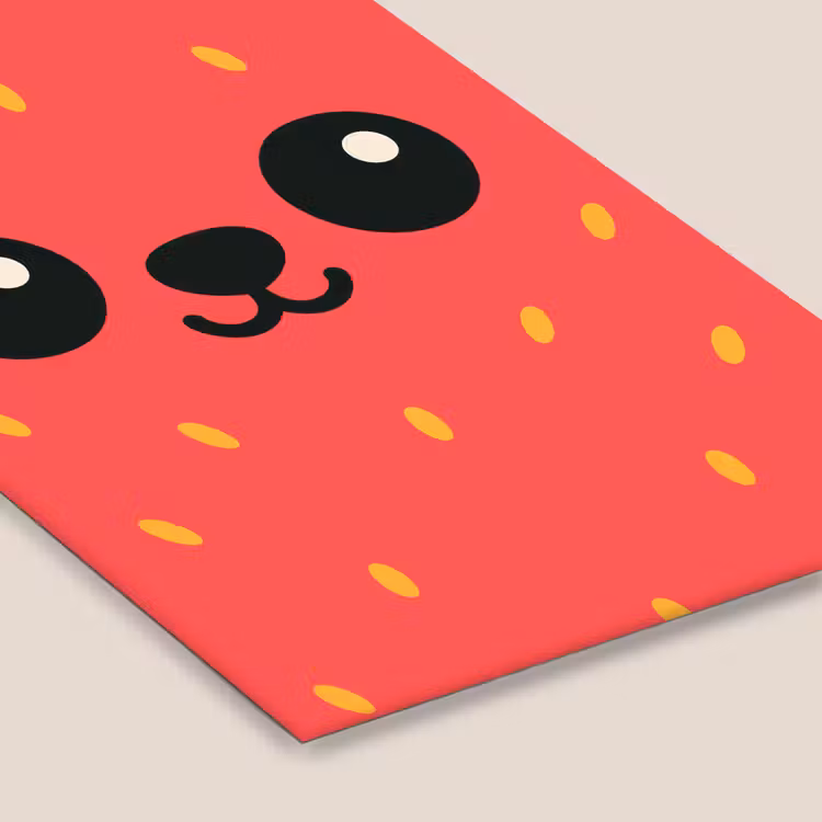 Poster met lijst - Kat - Aardbei - Cartoon — 7