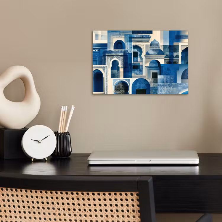 Poster – Abstract - Islamitisch - Blauw - Wit — 2