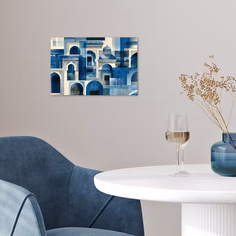 Poster – Abstract - Islamitisch - Blauw - Wit — 4