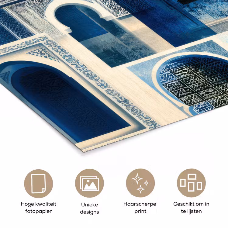 Poster – Abstract - Islamitisch - Blauw - Wit — 5