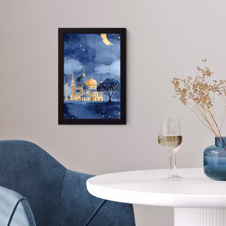 Poster met lijst - Sterrenhemel - Goud - Moskee — 4