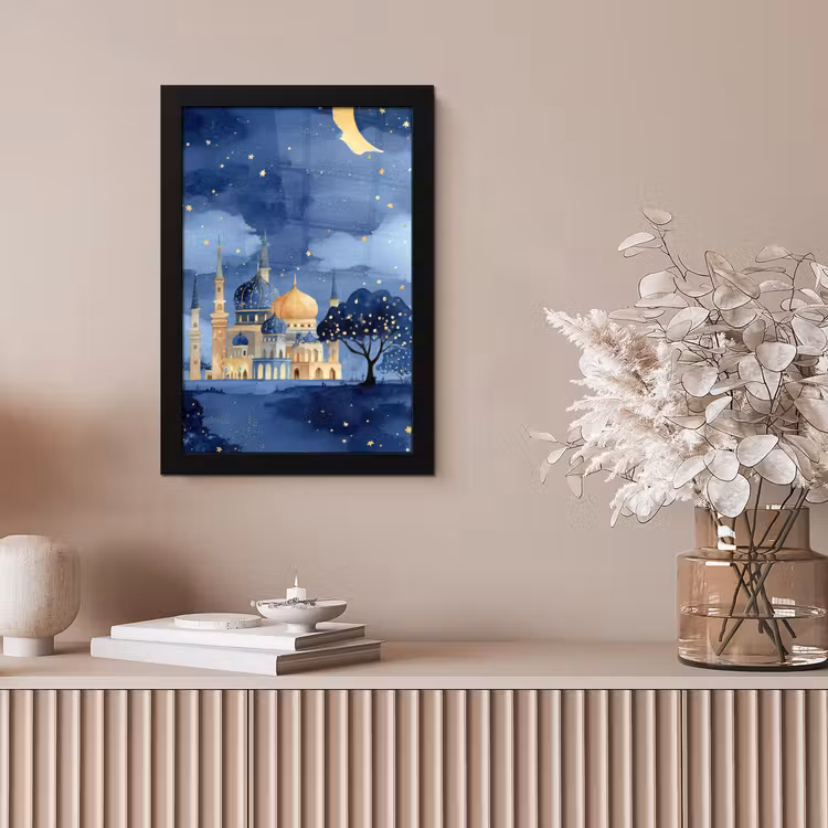 Poster met lijst - Sterrenhemel - Goud - Moskee — 5