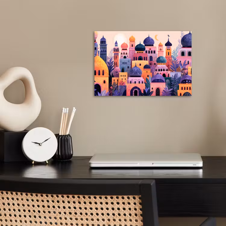 Poster – Kleurrijke stad - Zon - Islamitisch — 2